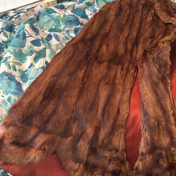 Gorgeous Brown Fur Coat GEORGE BENIOFF Oakland Reno San Francisco Sz L Shawl - Picture 9 of 12